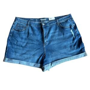 NWT! Sonoma Distressed Medium Wash Mom Short Size 22W